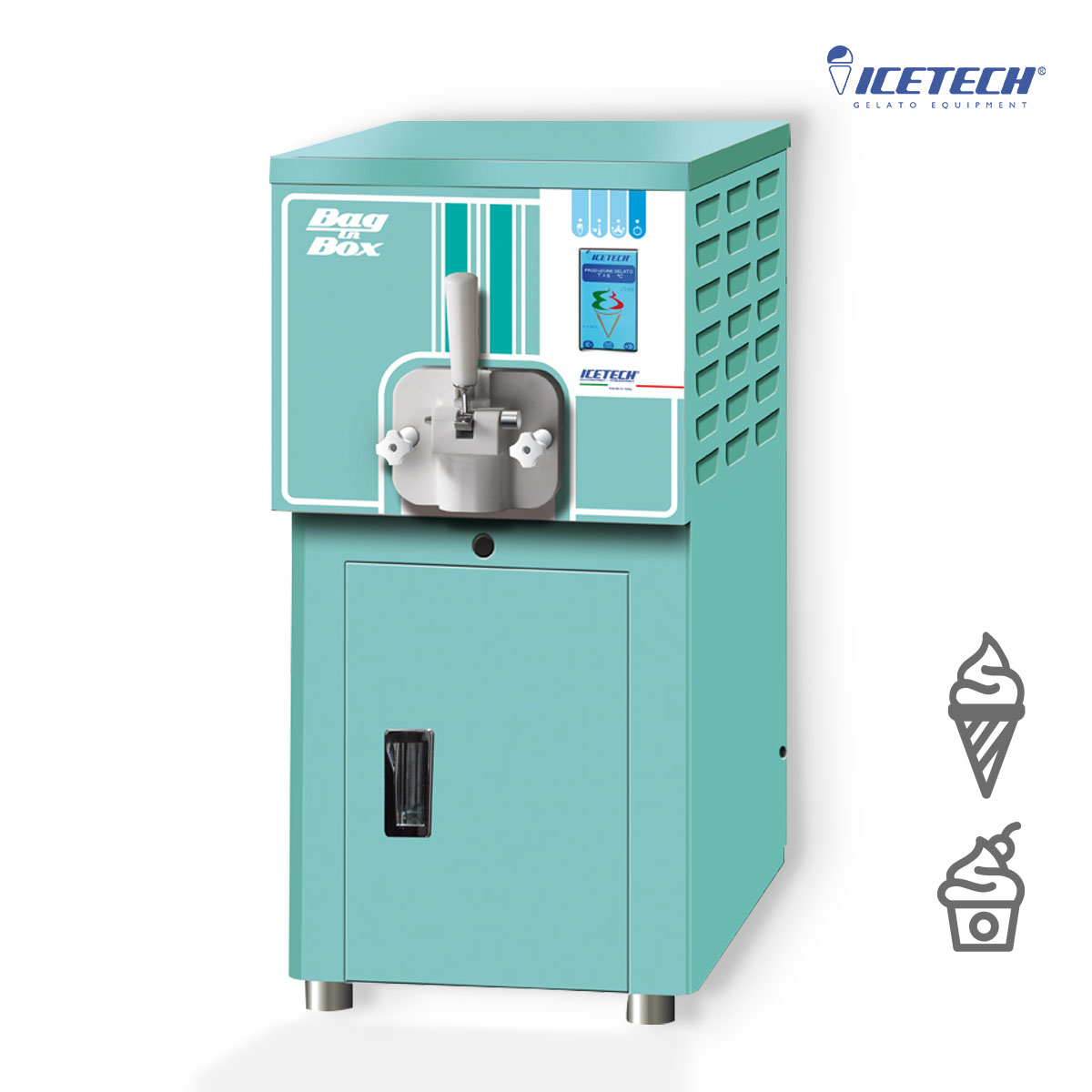 ICETECH Softeismaschine / Frozen Yogurt Maschine HAPPY 1P BIB Freeezy