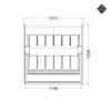 Technische Zeichnung Eisvitrine Rossetti Square